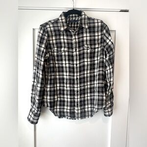 POLO RALPH LAUREN black and white western shirt 8